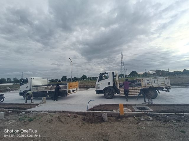 Material Supply Trucks on Concrete Avenue